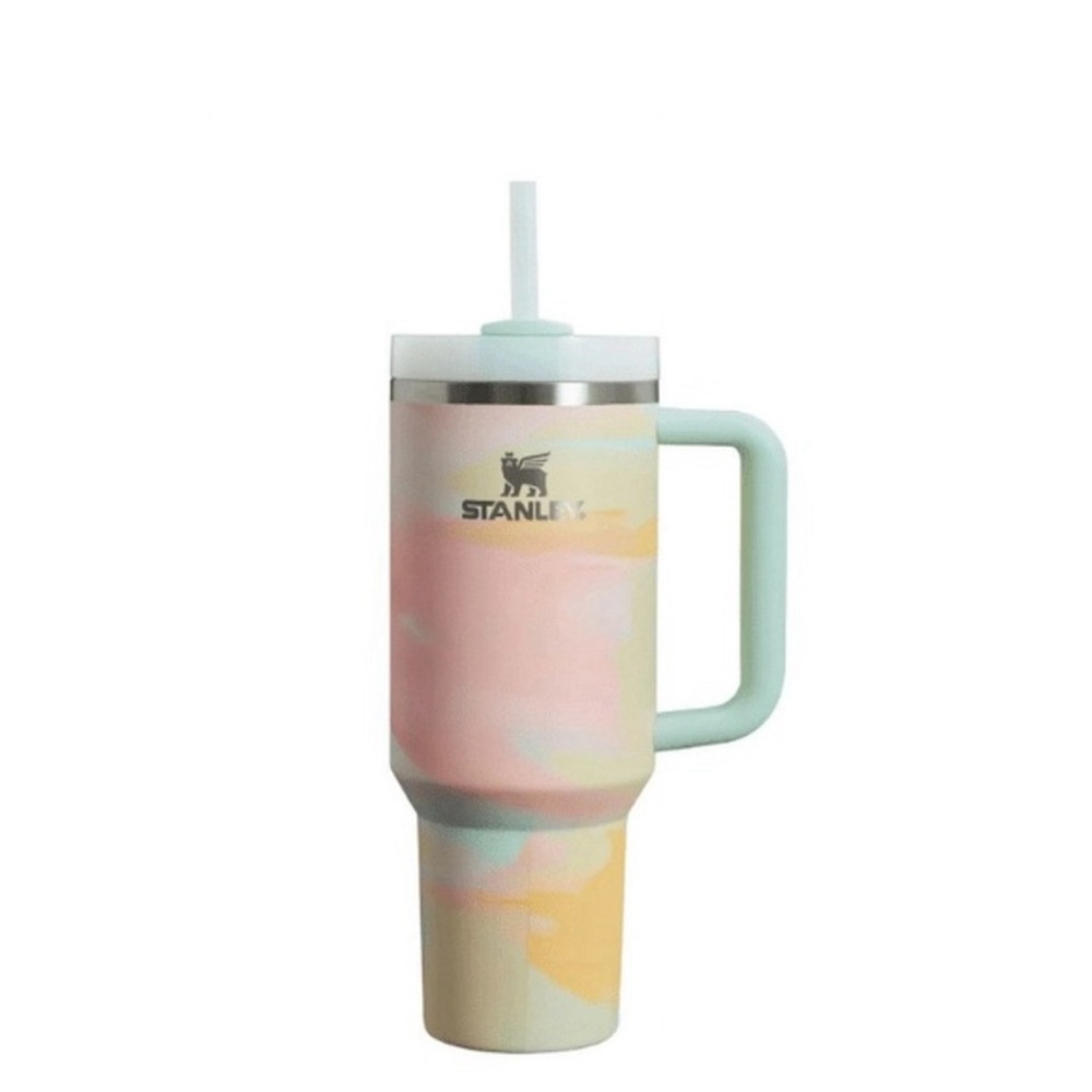 Stanley 40oz Tumbler Stainless H2.0 Flow State Quencher Warm Serene BrushStrokes